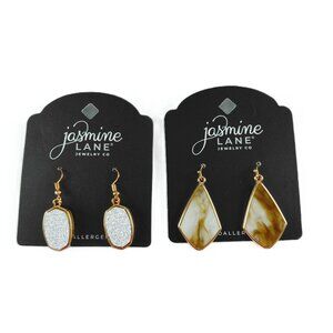 Jasmine Lane Gold Tone Dangle Earrings Bundle Hypoallergenic Fashion Jewelry